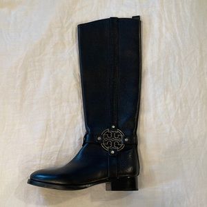 Tory Burch pebbled leather knee-high boots